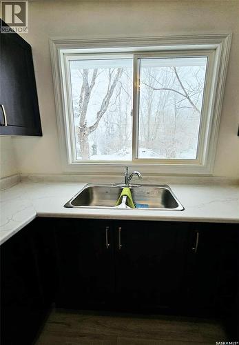 4 Railway Avenue, Yarbo, SK - Indoor Photo Showing Kitchen With Double Sink