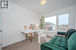 Office space with baseboards and carpet - 