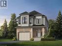 View of front of house with an attached garage, a front yard, brick siding, and a shingled roof - Lot 24 Grange Road, Guelph, ON  - Outdoor With Facade 