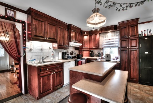 Kitchen - 200 Rg Des Cyprès, Saint-Sylvère, QC - Indoor Photo Showing Kitchen With Double Sink
