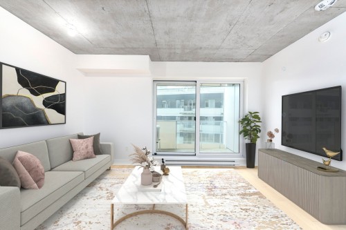 Living room - 1408-100 Rue Murray, Montréal (Le Sud-Ouest), QC - Indoor Photo Showing Living Room