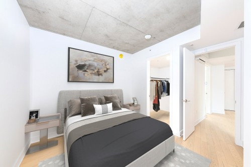 Primary bedroom - 1408-100 Rue Murray, Montréal (Le Sud-Ouest), QC - Indoor Photo Showing Bedroom