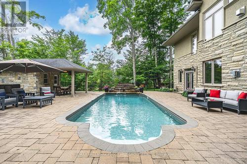 32 Gallagher Crescent, Springwater, ON - Outdoor With In Ground Pool With Deck Patio Veranda