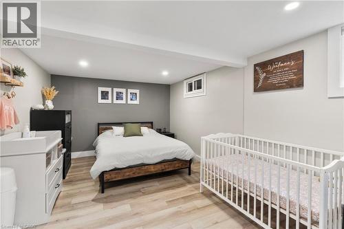 Bedroom featuring light wood-type flooring and recessed lighting - 40 Bula Drive, St. Catharines, ON - Indoor