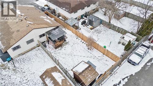 Snowy aerial view with a residential view - 40 Bula Drive, St. Catharines, ON - 