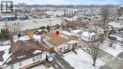 Snowy aerial view with a residential view - 