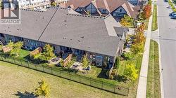 Aerial perspective of suburban area - 