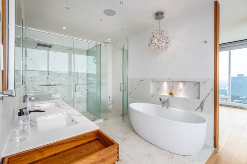 Salle de bains attenante à la CCP - 3401A-1155 Rue De La Montagne, Montréal (Ville-Marie), QC - Indoor Photo Showing Bathroom