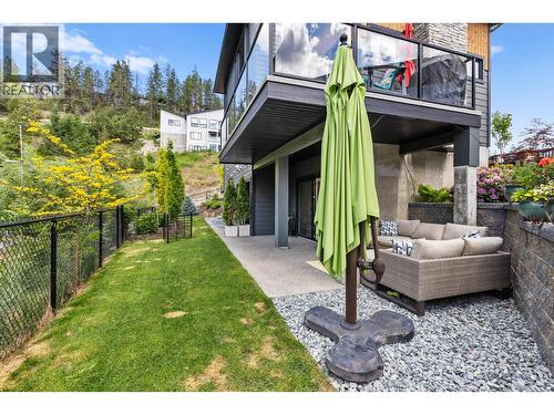 Back yard fenced and landscaped - 830 Westview Way Unit# 22, West Kelowna, BC - Outdoor With Balcony With Exterior
