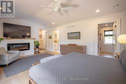 primary suite with fireplace - 