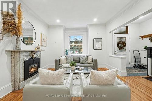 115 Springhurst Avenue, Ottawa, ON - Indoor Photo Showing Living Room With Fireplace