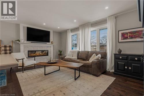 2424 Eileen Drive, Burlington, ON - Indoor Photo Showing Living Room With Fireplace