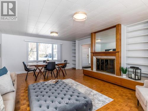 878 Dunlevie Avenue, Ottawa, ON - Indoor Photo Showing Living Room With Fireplace