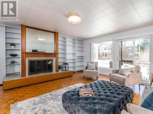 878 Dunlevie Avenue, Ottawa, ON - Indoor Photo Showing Living Room With Fireplace