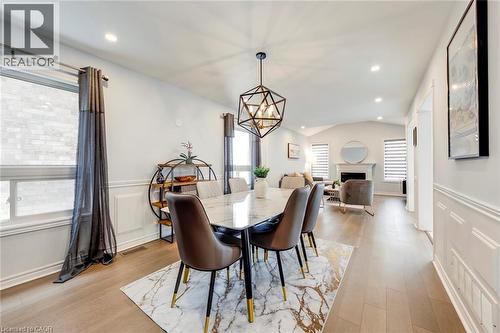 80 Beaverbrook Crescent, Maple, ON - Indoor Photo Showing Dining Room With Fireplace