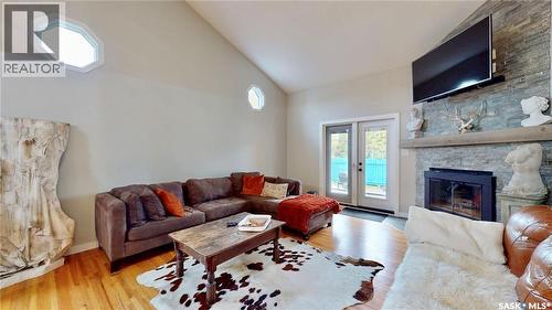 3355 Westminster Road, Regina, SK - Indoor Photo Showing Living Room With Fireplace
