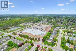 Bird's eye view of a nearby body of water - 
