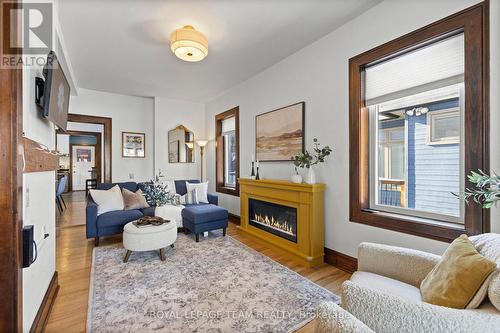 92 Third Avenue, Ottawa, ON - Indoor Photo Showing Living Room With Fireplace