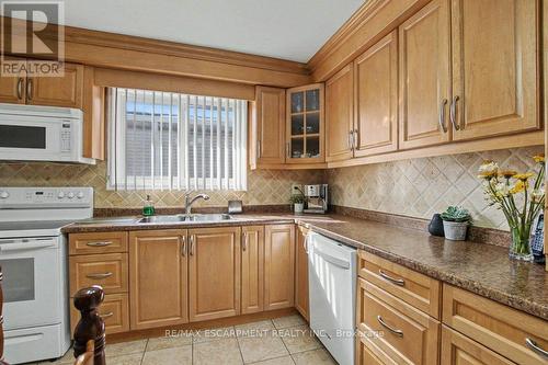 18 Ridley Drive, Hamilton, ON - Indoor Photo Showing Kitchen With Double Sink