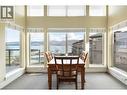 Amazing light for the main living space with views overlooking the lake and pools. - 4205 Gellatly Road Unit# 416, West Kelowna, BC  - Indoor Photo Showing Dining Room 