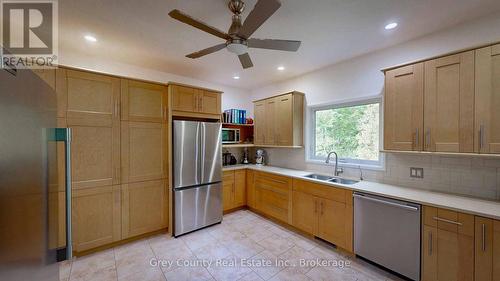 600417 Sideroad 50, Chatsworth, ON - Indoor Photo Showing Kitchen With Double Sink