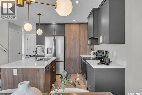 138 155 Mcfaull Way, Saskatoon, SK - Indoor Photo Showing Kitchen With Upgraded Kitchen