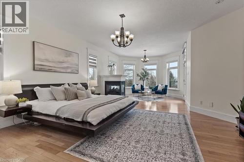 86 Canters Close, Kitchener, ON - Indoor Photo Showing Bedroom With Fireplace