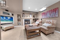 Basement Rec Room with Gas Fireplace - 