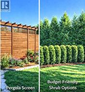 Two options for back property line -- could credit the buyer with $2500 for a privacy screen! - 