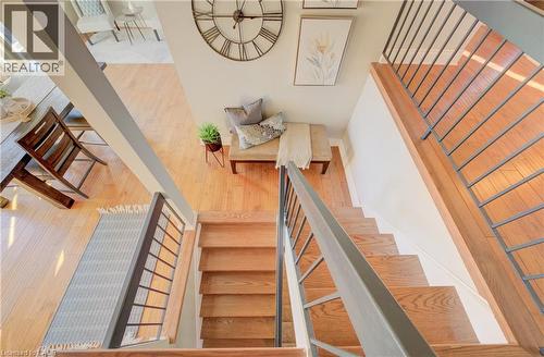 Staircase with wood-type flooring - 47 Manor Drive, Kitchener, ON - Indoor Photo Showing Other Room