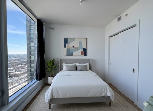 Chambre à coucher - 2205-1020 Rue De La Montagne, Montréal (Ville-Marie), QC - Indoor Photo Showing Bedroom
