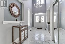Front Entrance Foyer -Chandelier & Mirror Closet - 