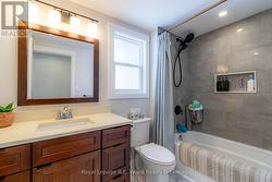 Main floor bath updated with tile - 