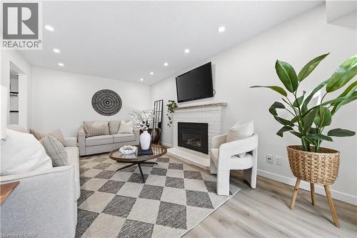 243 Highview Drive, Kitchener, ON - Indoor Photo Showing Living Room With Fireplace