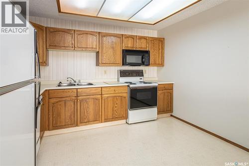 202 520 3Rd Avenue N, Saskatoon, SK - Indoor Photo Showing Kitchen With Double Sink
