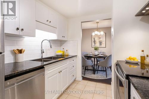 407 - 155 Kent Street, London East (East F), ON - Indoor Photo Showing Kitchen With Double Sink With Upgraded Kitchen