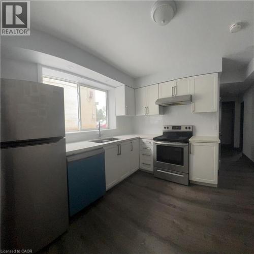 245 Mohawk Road E Unit# 2, Hamilton, ON - Indoor Photo Showing Kitchen With Double Sink
