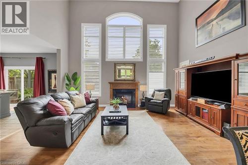 4 Moonstone Court, Hamilton, ON - Indoor Photo Showing Living Room With Fireplace