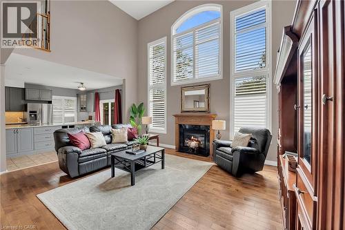 4 Moonstone Court, Hamilton, ON - Indoor Photo Showing Living Room With Fireplace