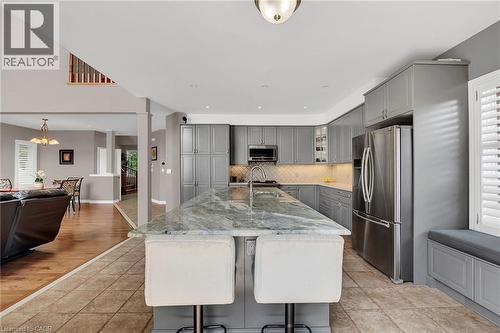 4 Moonstone Court, Hamilton, ON - Indoor Photo Showing Kitchen With Stainless Steel Kitchen With Upgraded Kitchen