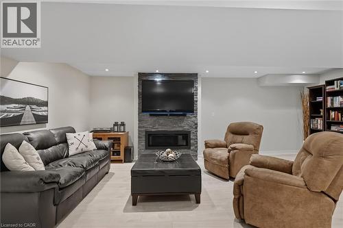2265 Stokes Lane, Burlington, ON - Indoor Photo Showing Living Room With Fireplace