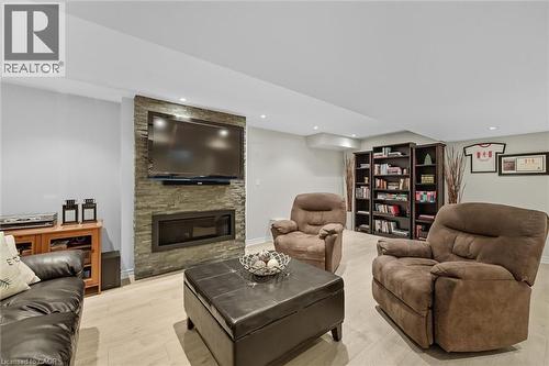 2265 Stokes Lane, Burlington, ON - Indoor Photo Showing Living Room With Fireplace
