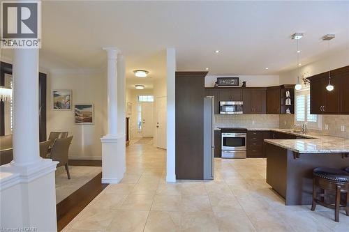 12 Degrow Crescent, Binbrook, ON - Indoor Photo Showing Kitchen With Stainless Steel Kitchen With Double Sink With Upgraded Kitchen
