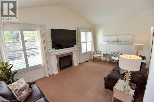 12 Degrow Crescent, Binbrook, ON - Indoor Photo Showing Living Room With Fireplace