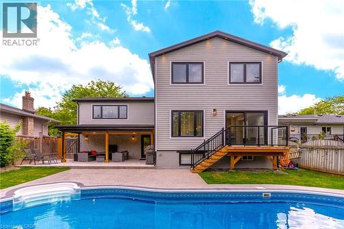 5199 Broughton Crescent, Burlington, ON - Outdoor With In Ground Pool With Deck Patio Veranda
