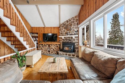 Salon - 2028 Rue De Chandolin, Val-David, QC - Indoor Photo Showing Living Room With Fireplace