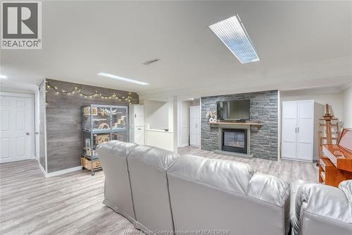 111 Danforth, Leamington, ON - Indoor Photo Showing Living Room With Fireplace
