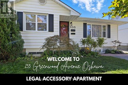 233 GREENWOOD AVENUE  Oshawa (Vanier), ON L1J 1W7