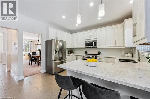 171 Endeavour Drive, Cambridge, ON - Indoor Photo Showing Kitchen With Stainless Steel Kitchen With Double Sink With Upgraded Kitchen