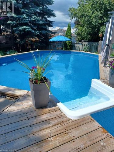 171 Endeavour Drive, Cambridge, ON - Outdoor With Above Ground Pool With Backyard